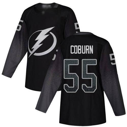 Adidas Tampa Bay Lightning 55 Braydon Coburn Black Alternate Authentic Youth Stitched NHL Jersey